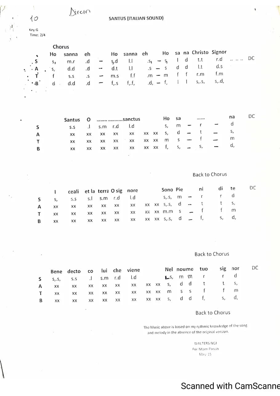 Sanctus — first page