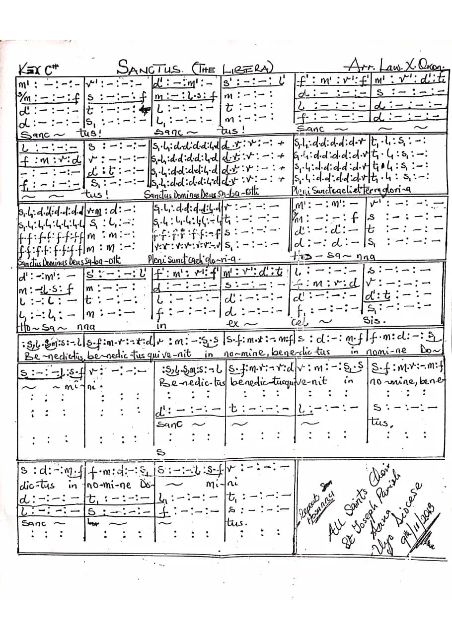 Sanctus — first page