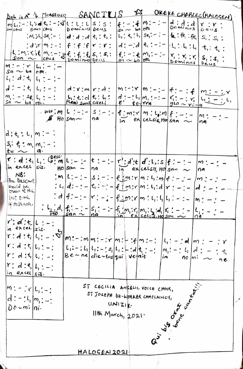 Sanctus — first page