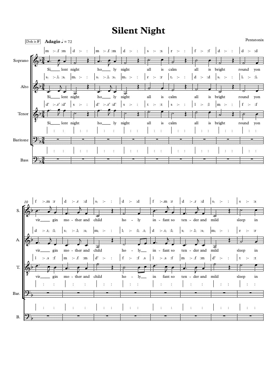Silent Night — first page
