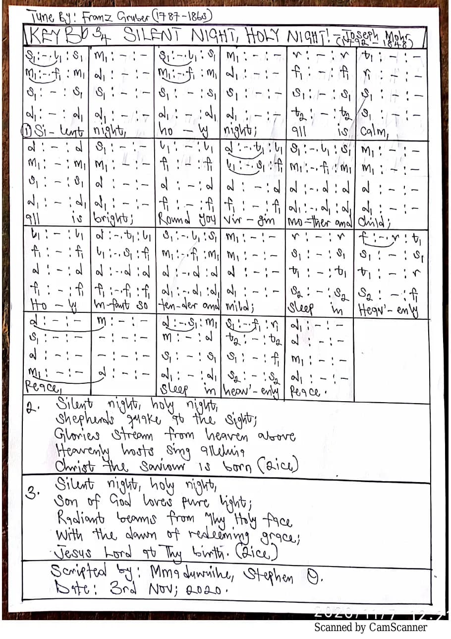 Silent Night, Holy Night — first page