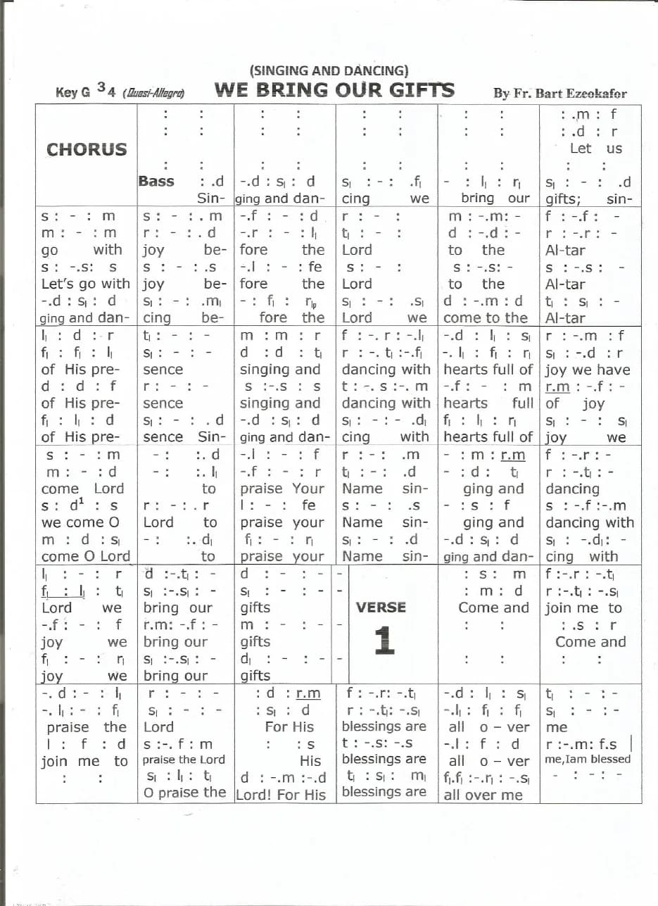 Singing and Dancing — first page