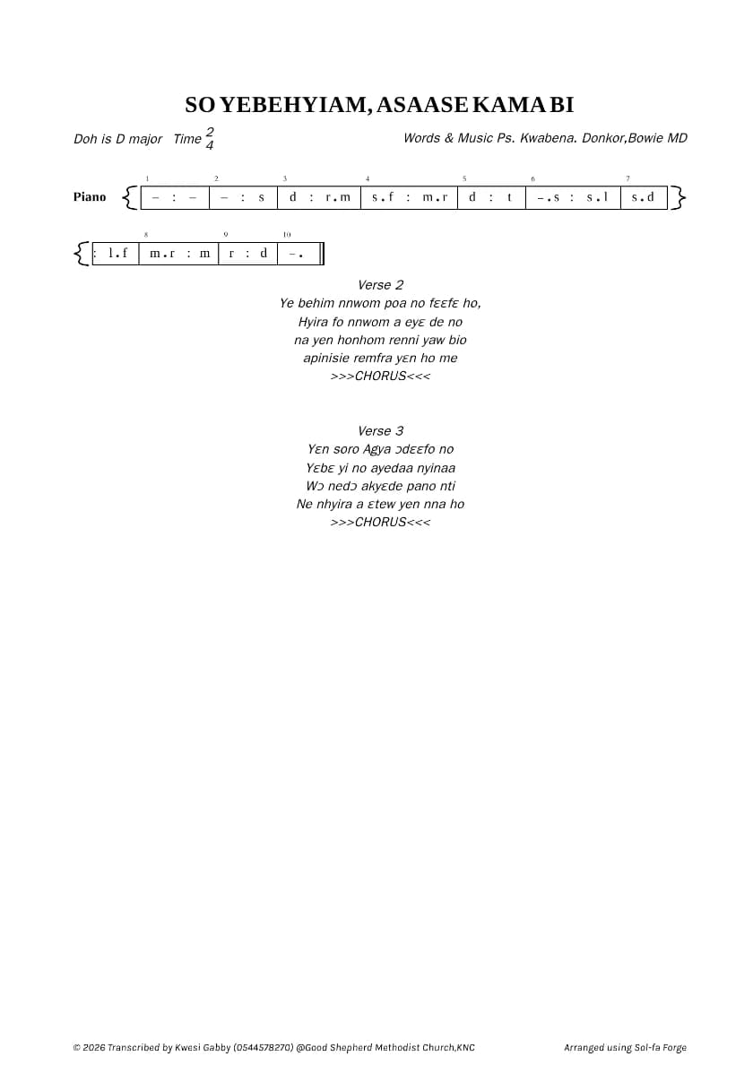 SO YEBEHYIAM, ASAASE KAMA BI — first page