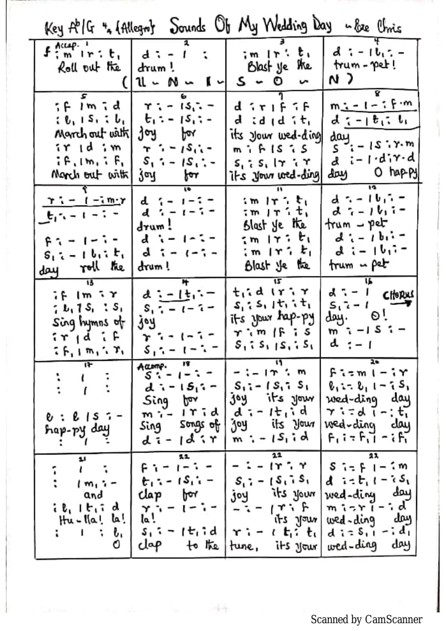 Sound of My Wedding Day — first page