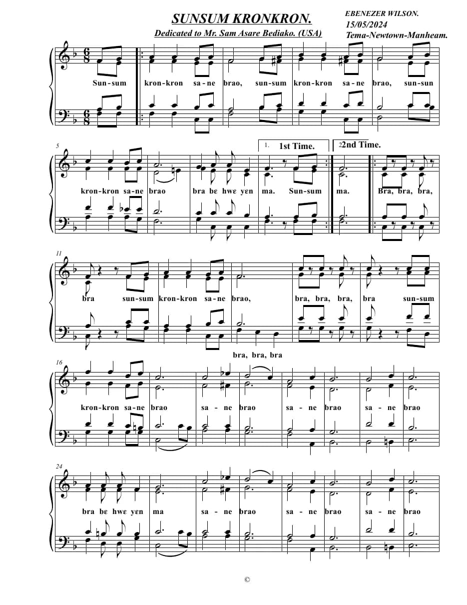 Sunsum Kronkron — first page