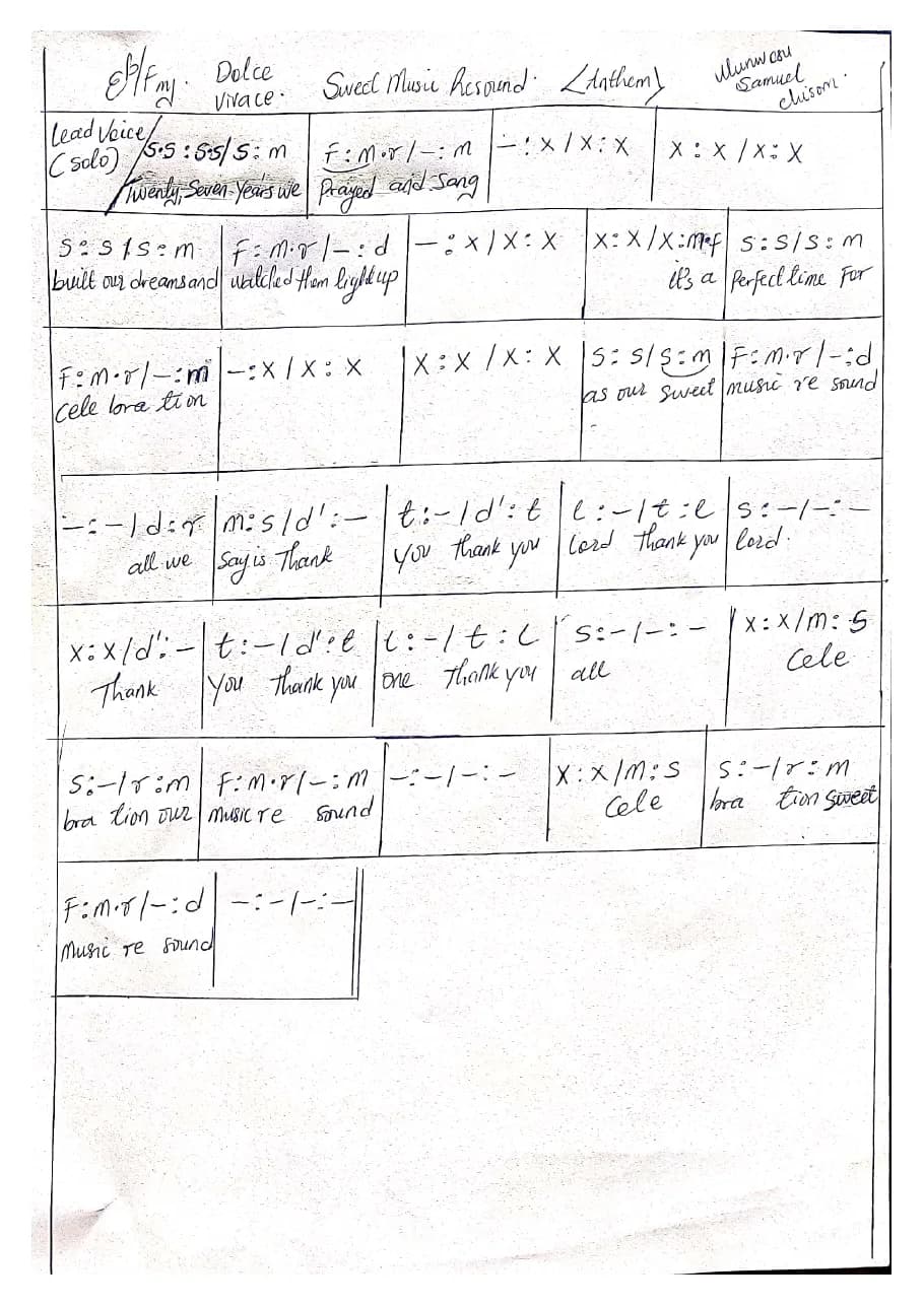 Sweet Music Resounds — first page
