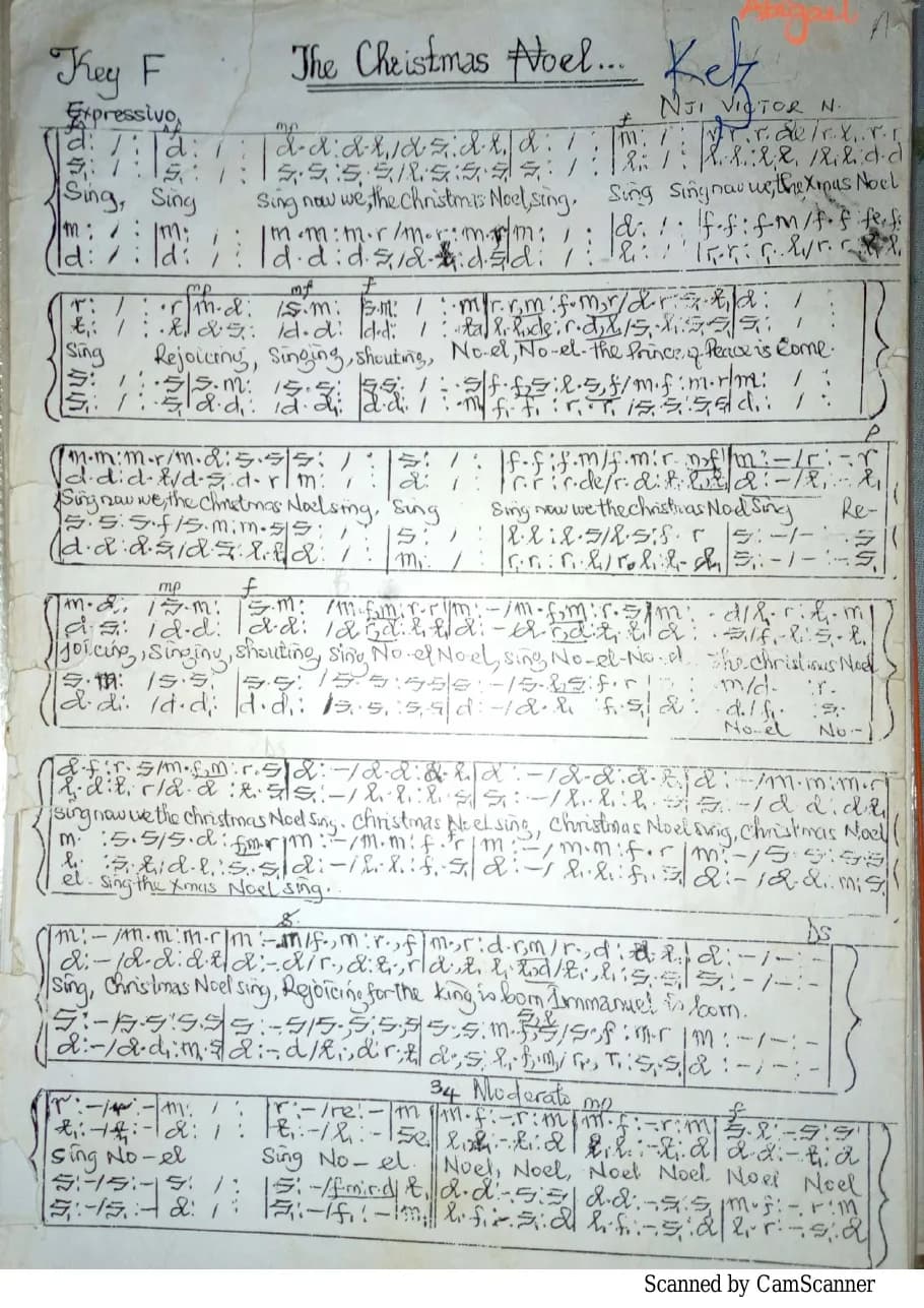 The Christmas Noel — first page