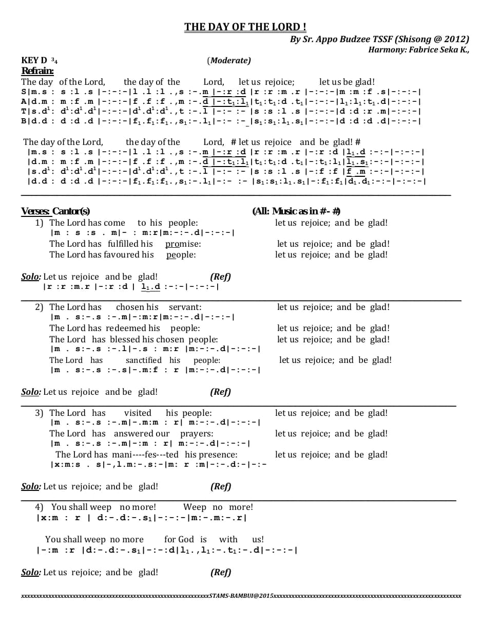 The Day of the Lord — first page
