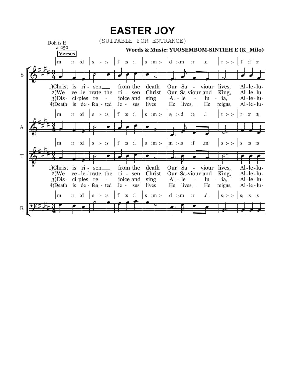 The Easter Joy V — first page