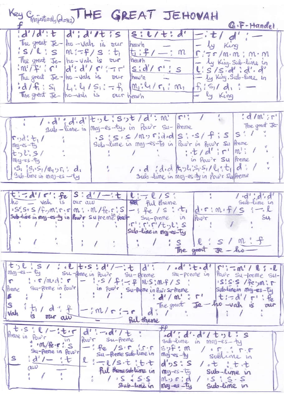 The Great Jehovah — first page