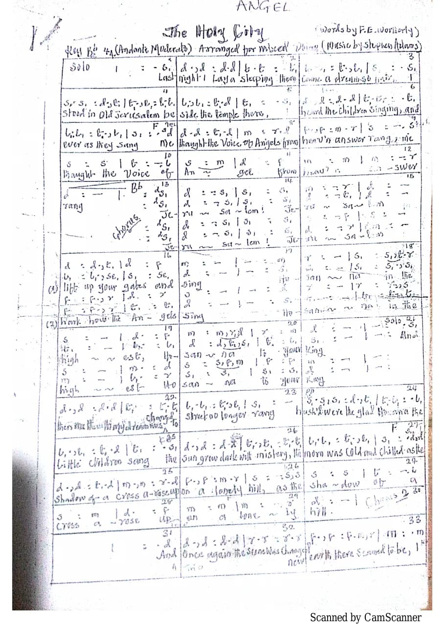 The Holy City - Tonic Sool - Fa — first page