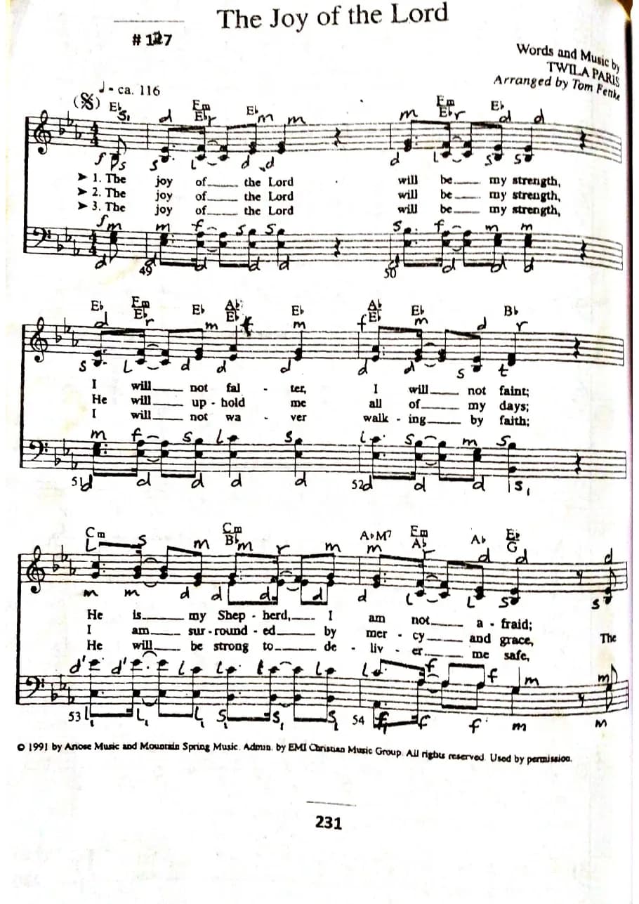 The Joy of the Lord — first page