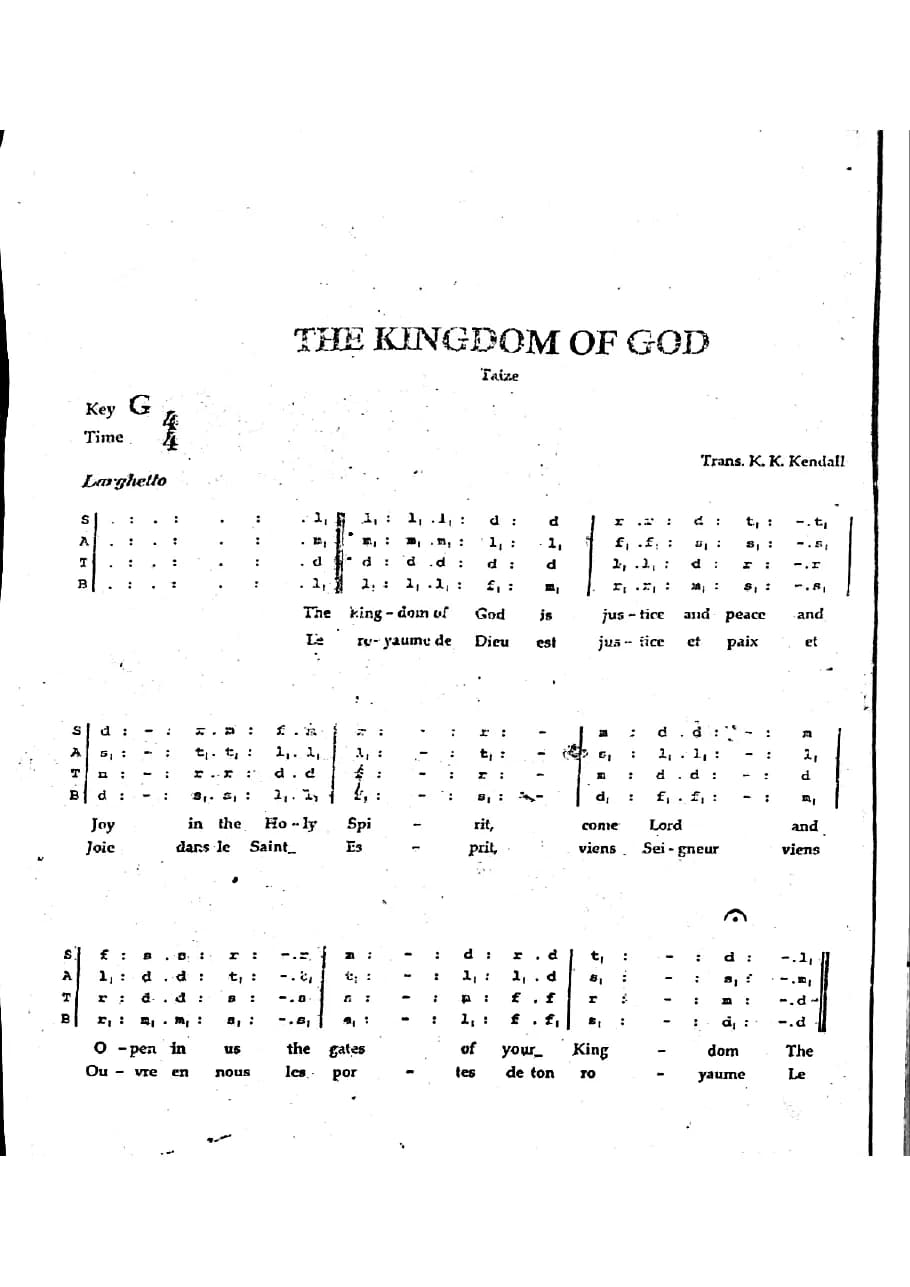 The Kingdom of God — first page
