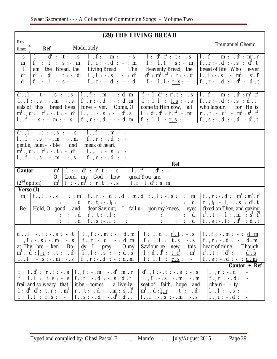 The Living Bread — first page