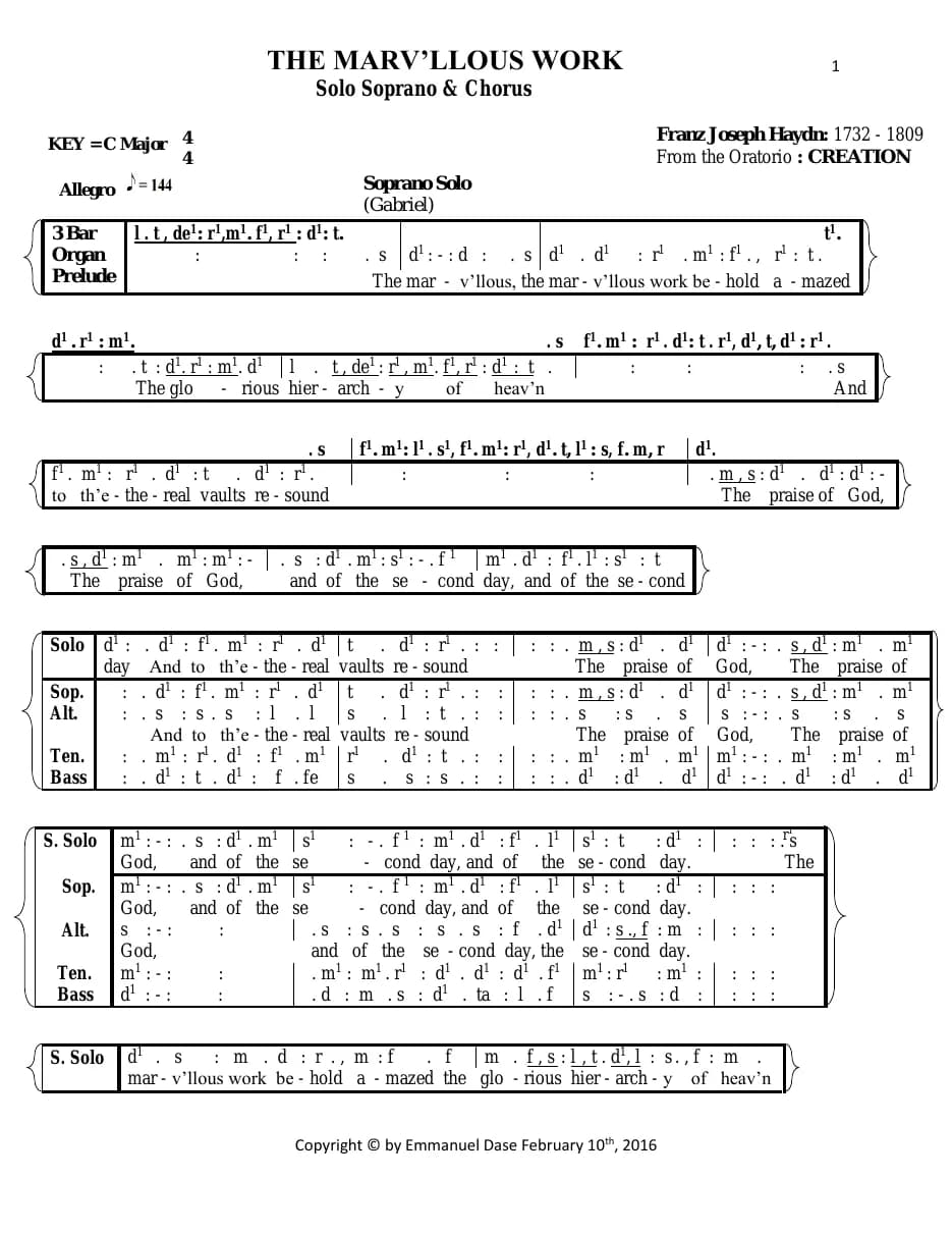 The Marv'llous Work — first page