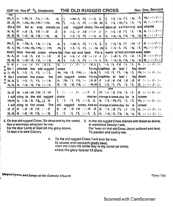 The Old Rugged Cross — first page