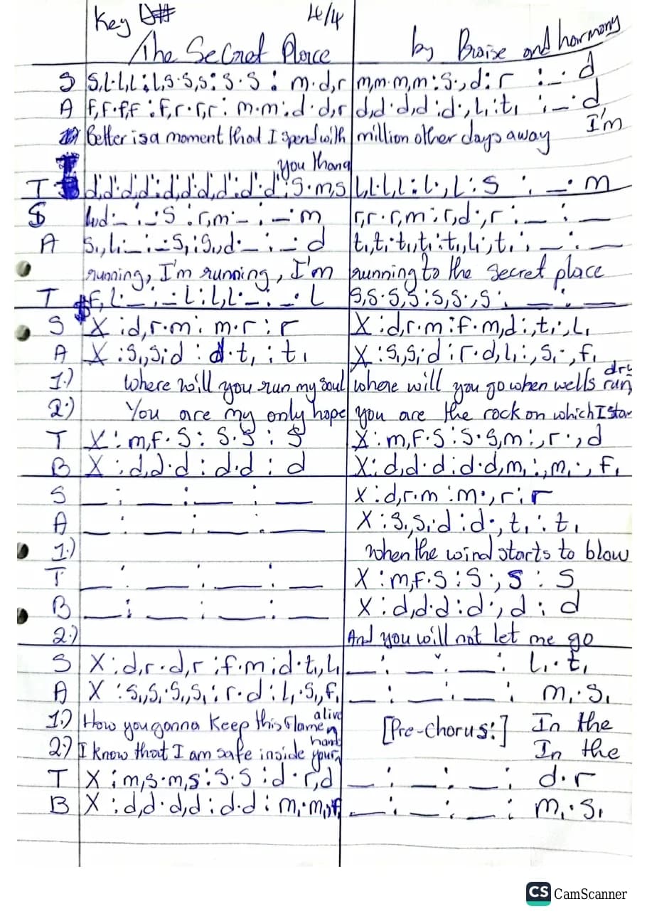 The Secret Place — first page
