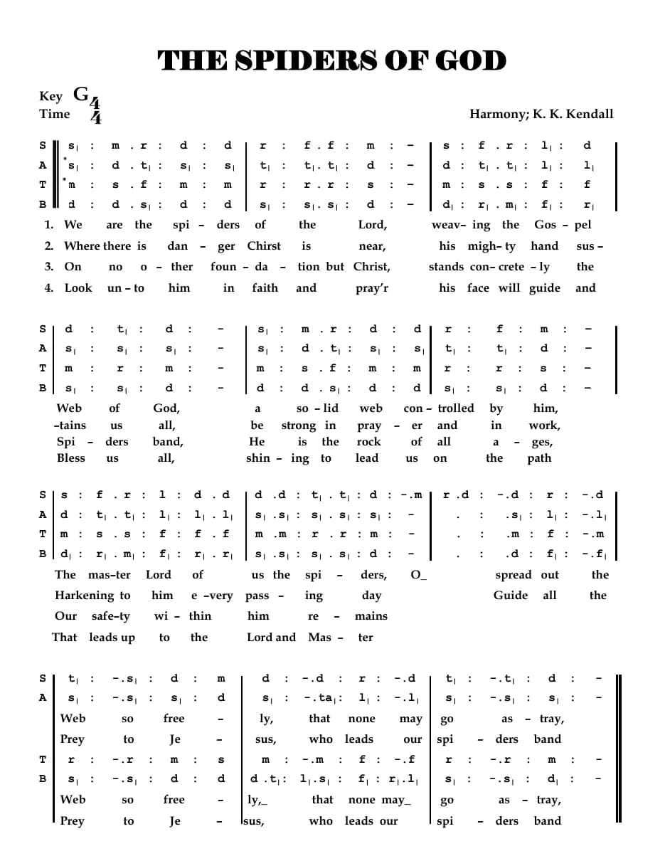 The Spiders of God — first page