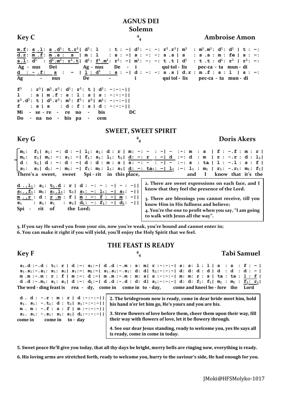 The Wedding Feast Is Ready — first page