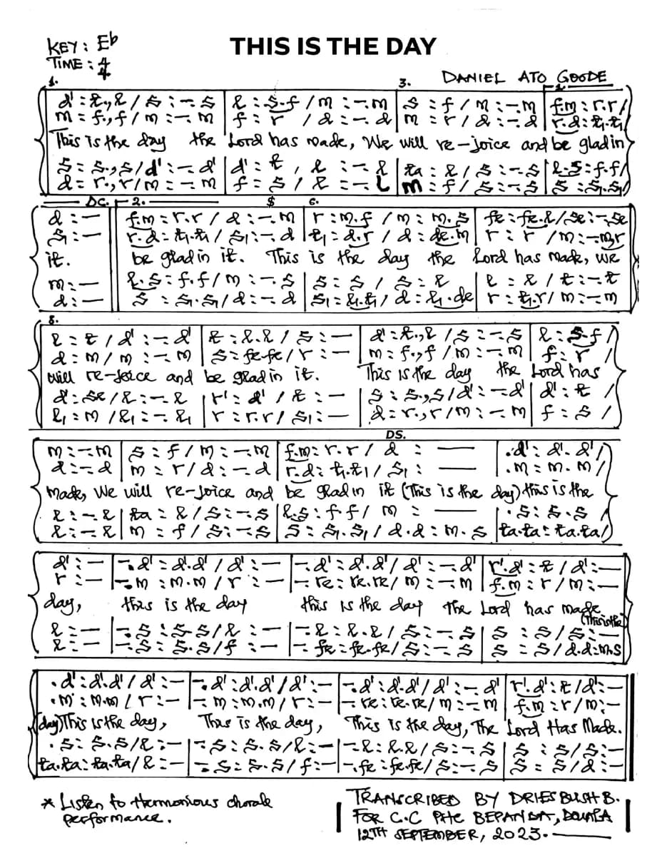 This Is the Day — first page