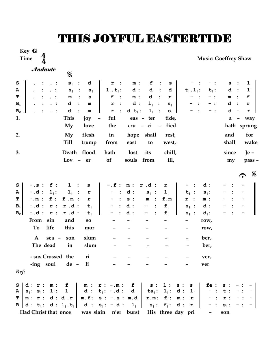 This Joyful Eastertide — first page