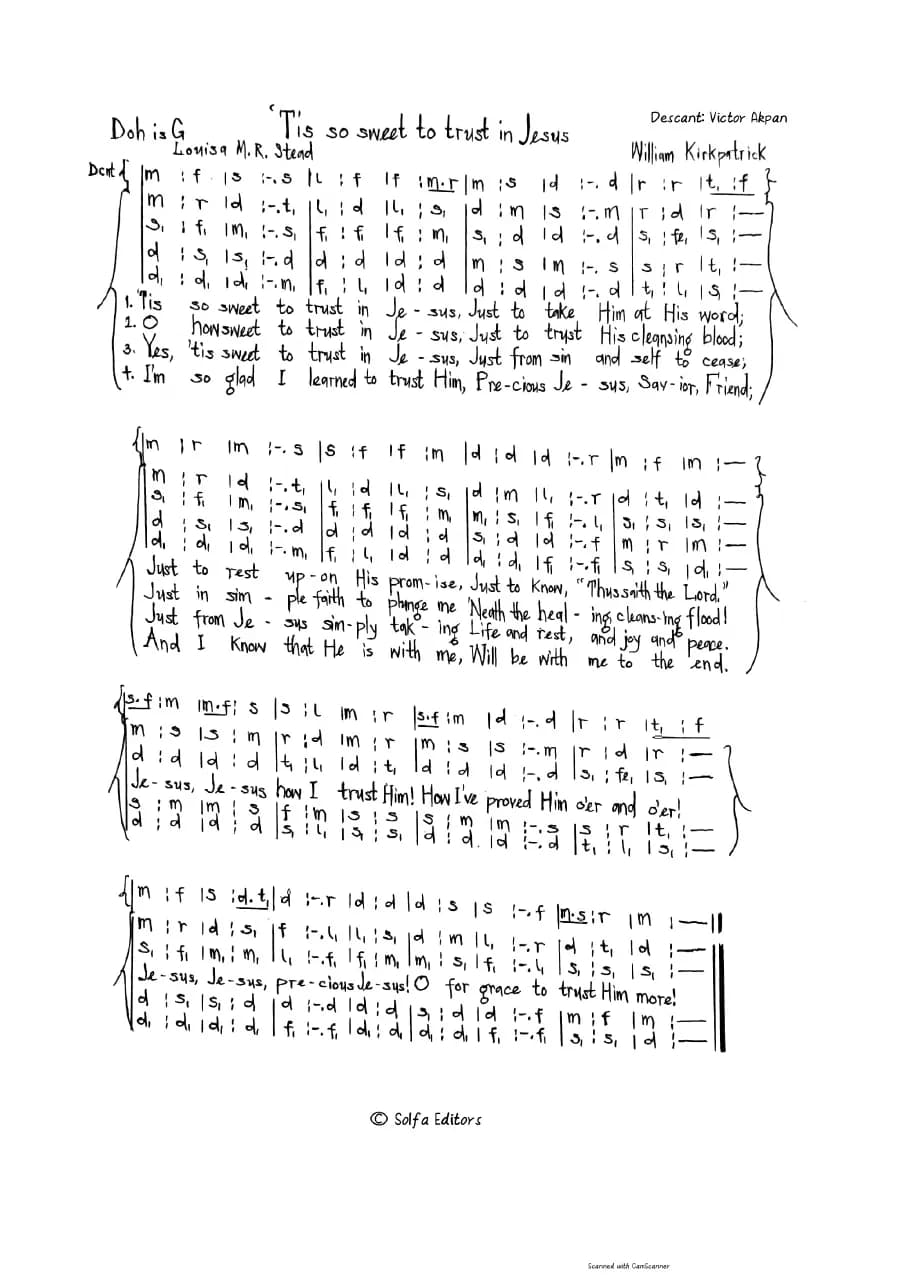 Tis so Sweet — first page