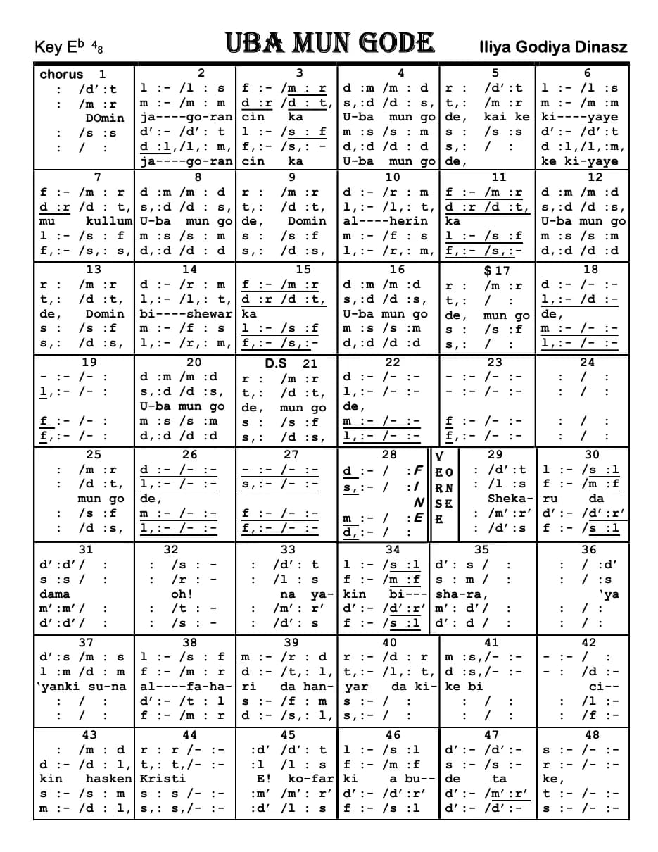 Uba Mun Gode — first page