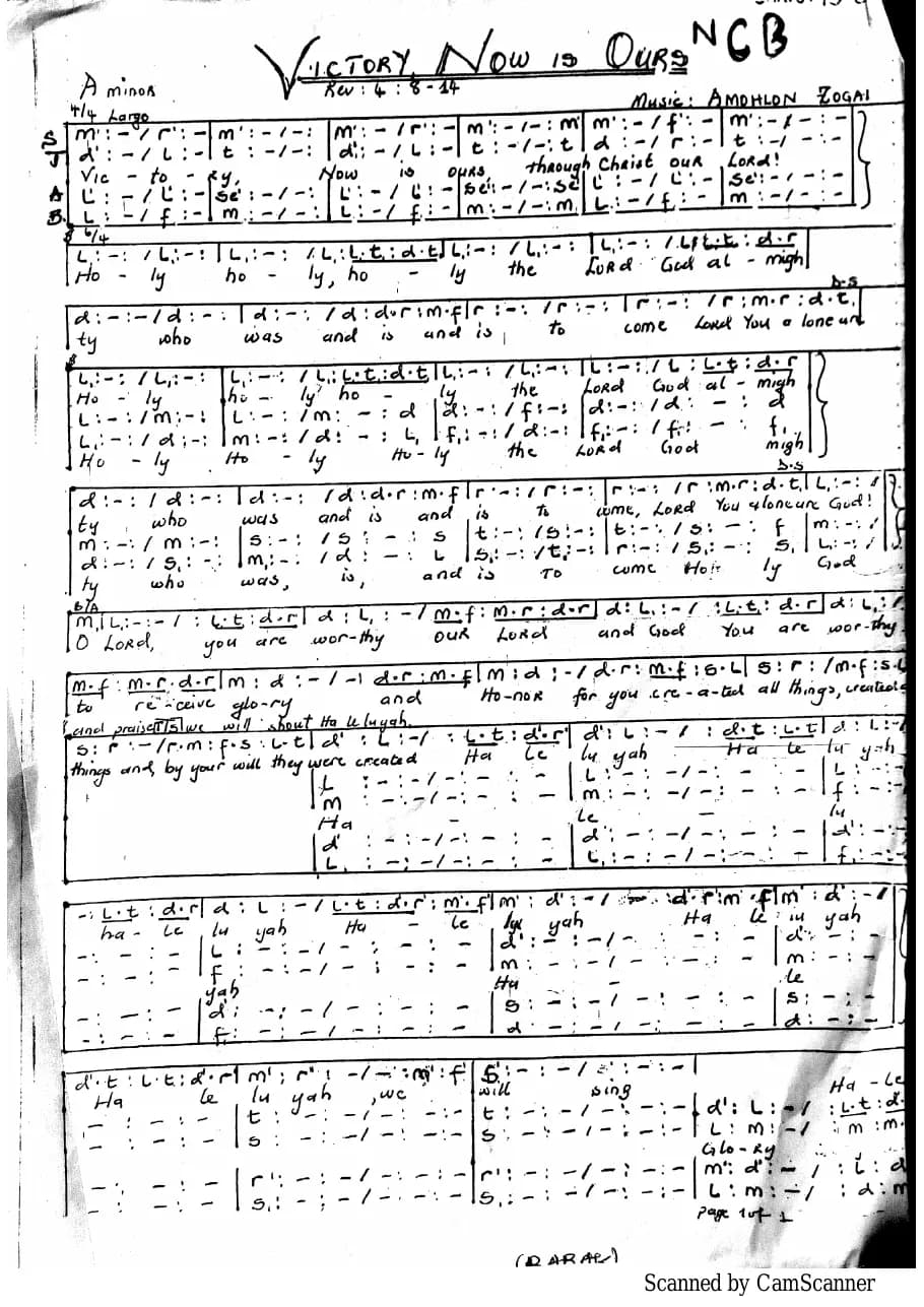 Victory Now Is Ours — first page