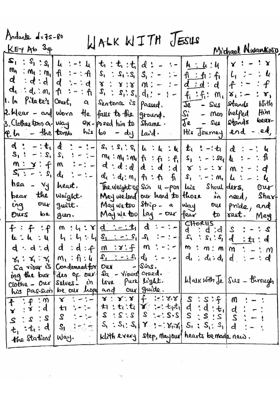 Walk with Jesus — first page