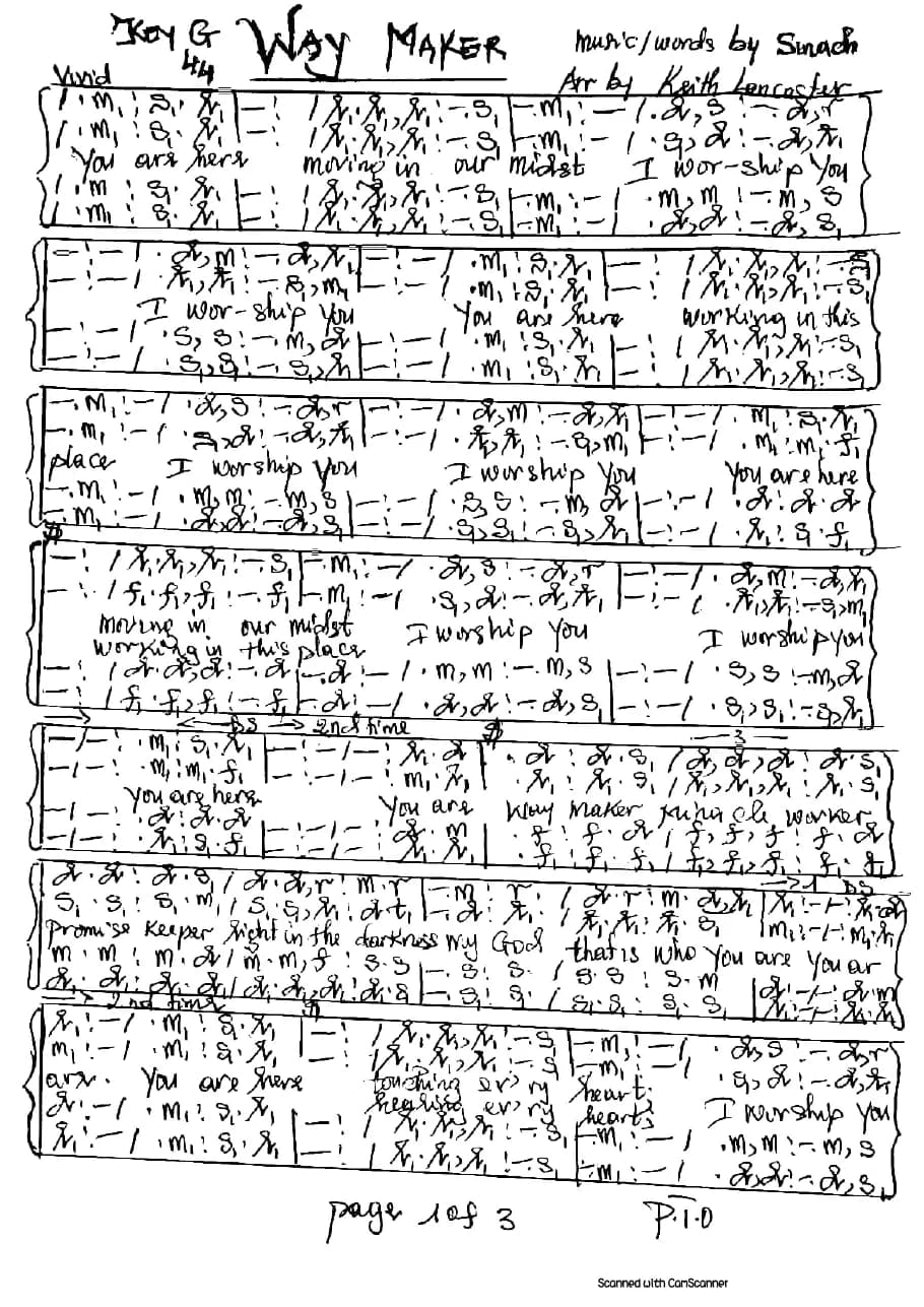 Way Maker — first page
