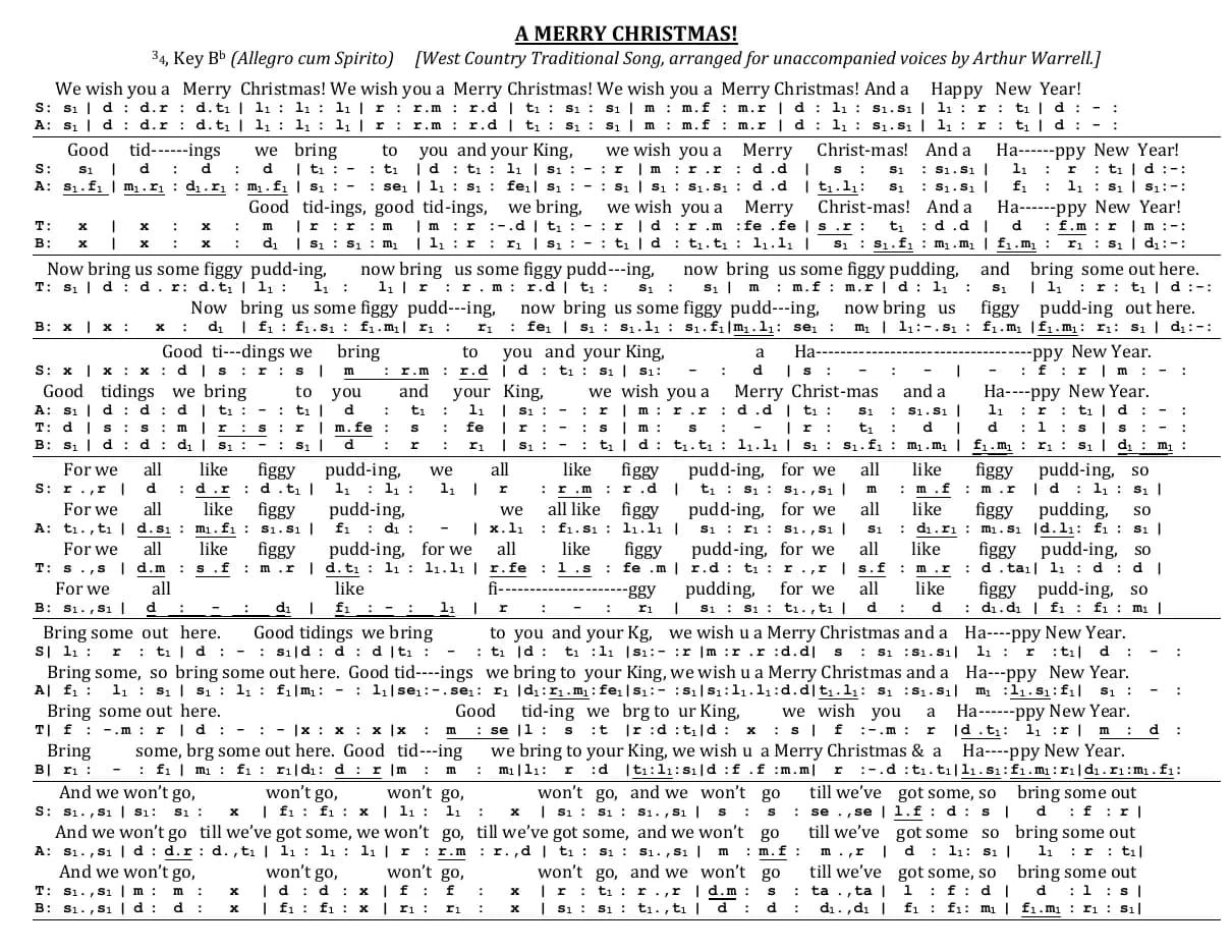 We Wish You - Adeste Fideles — first page
