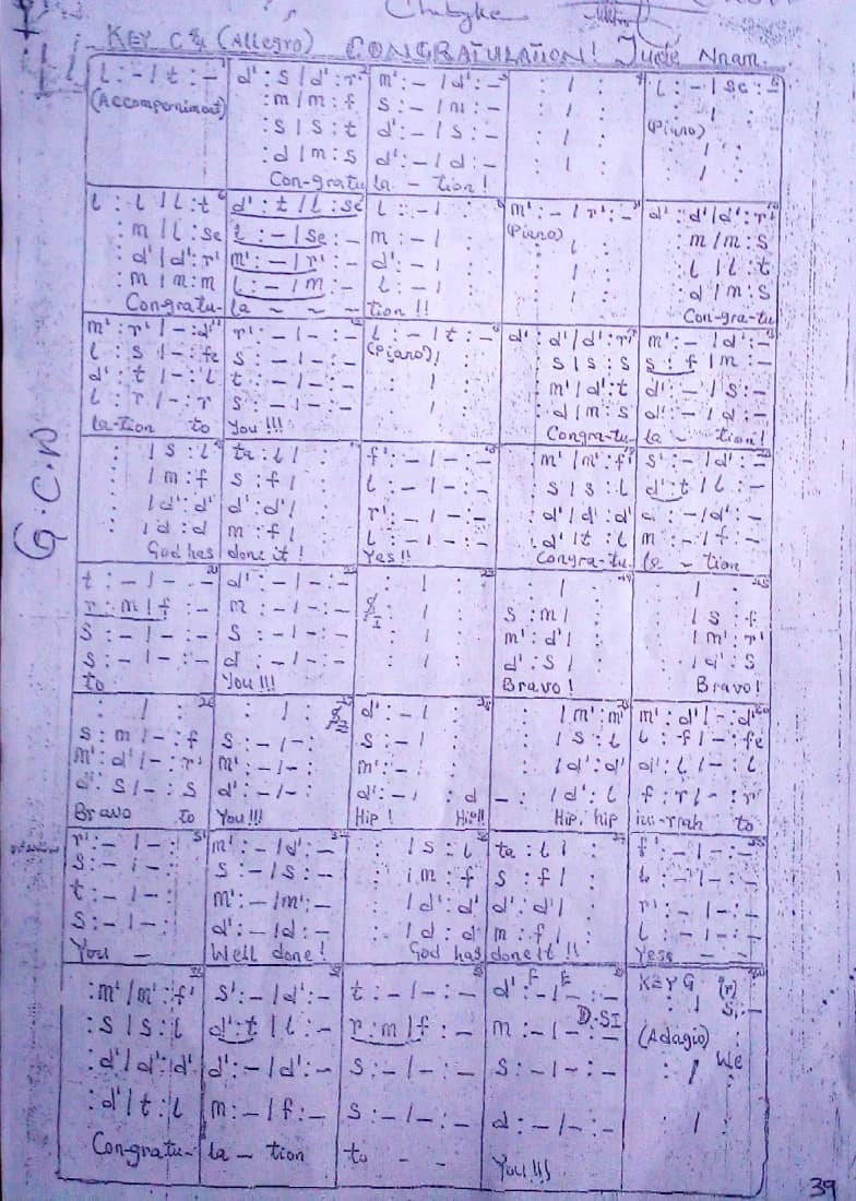 Wedding Congratulations — first page