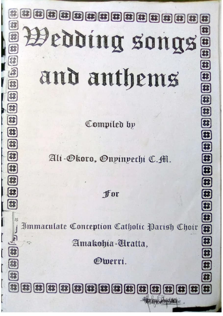 Wedding Songs and Anthemns — first page