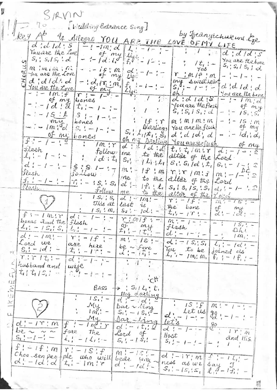 Wedding You Are the Love of My Life — first page