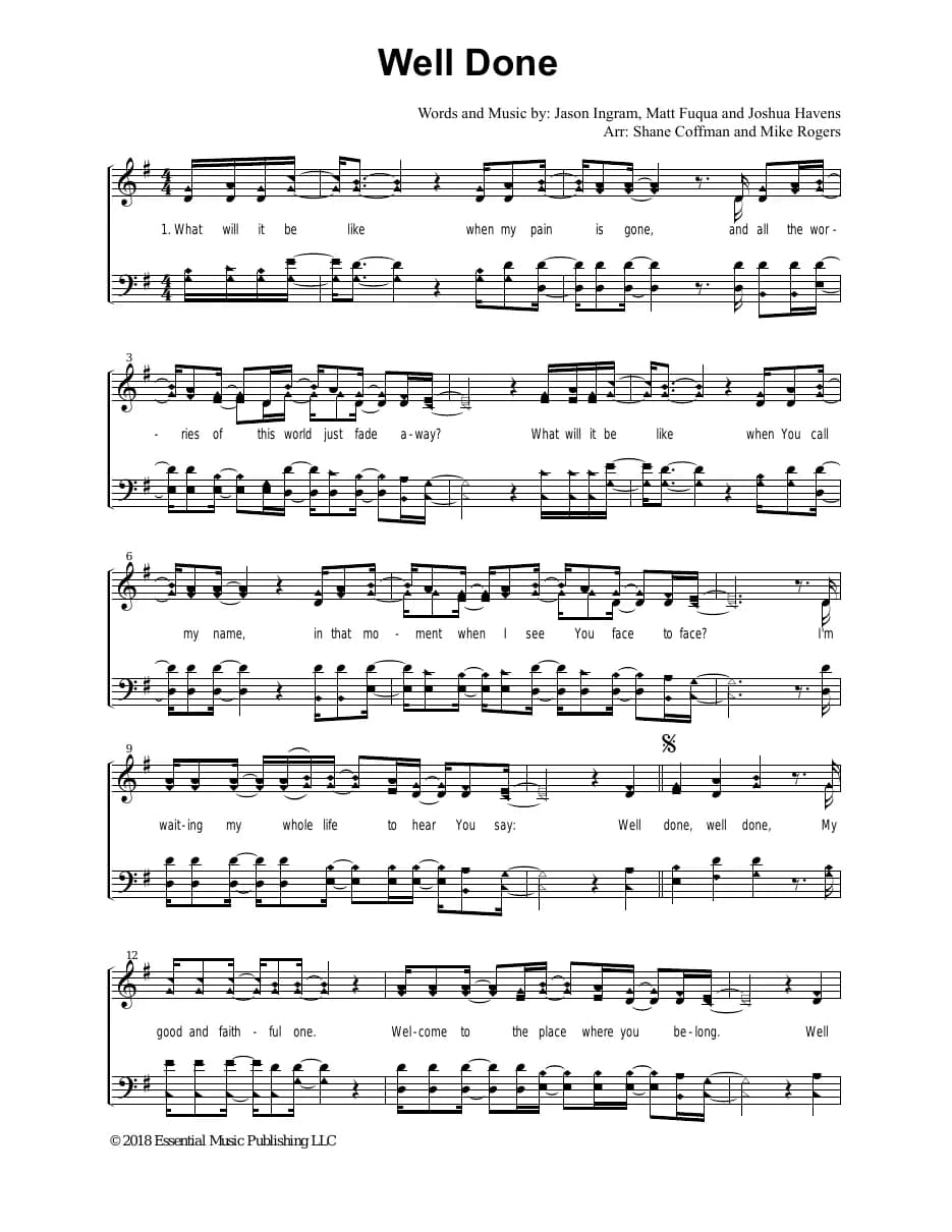 Well Done-1 — first page