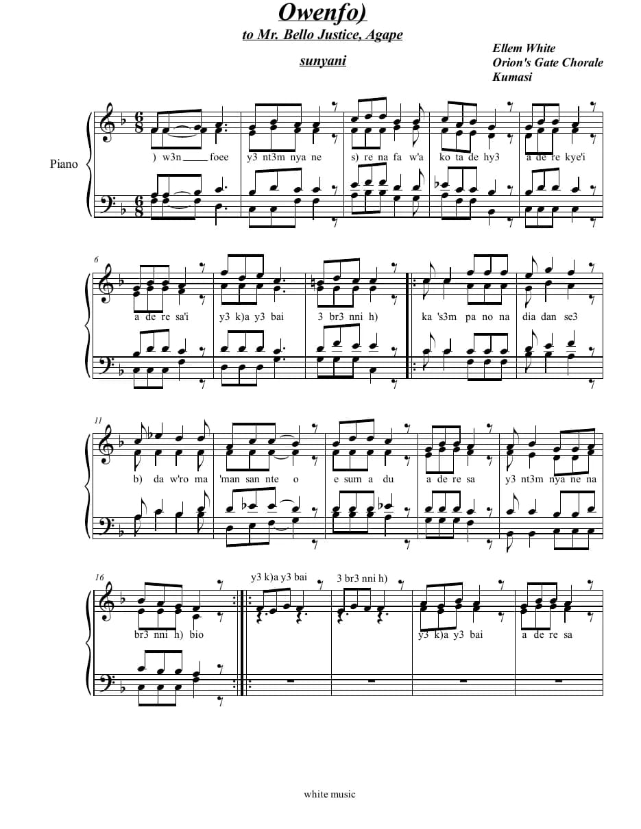 Ɔweɛnfo — first page
