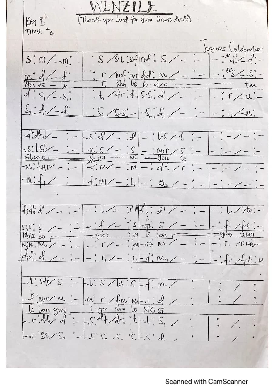 Wenzile — first page