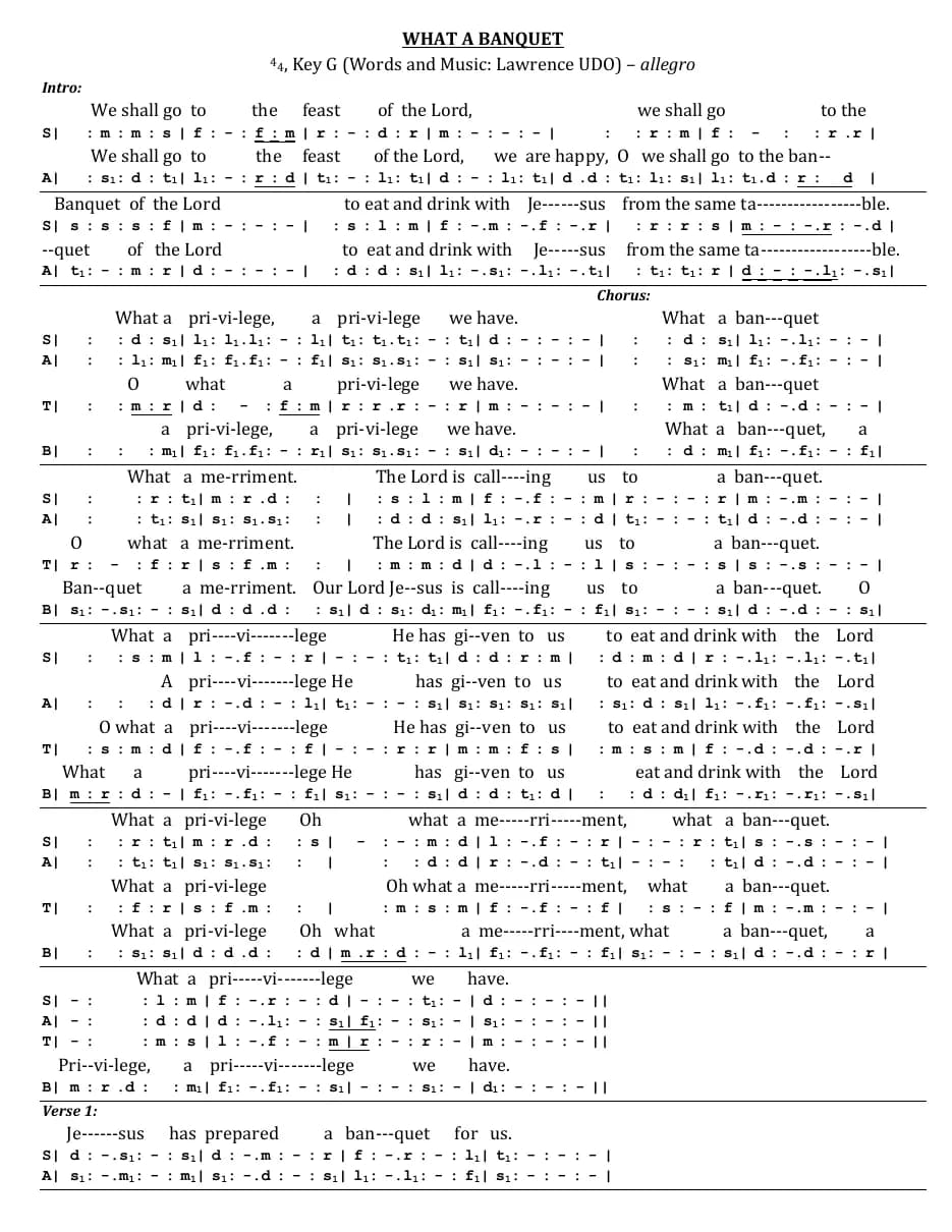 What a Banquet — first page