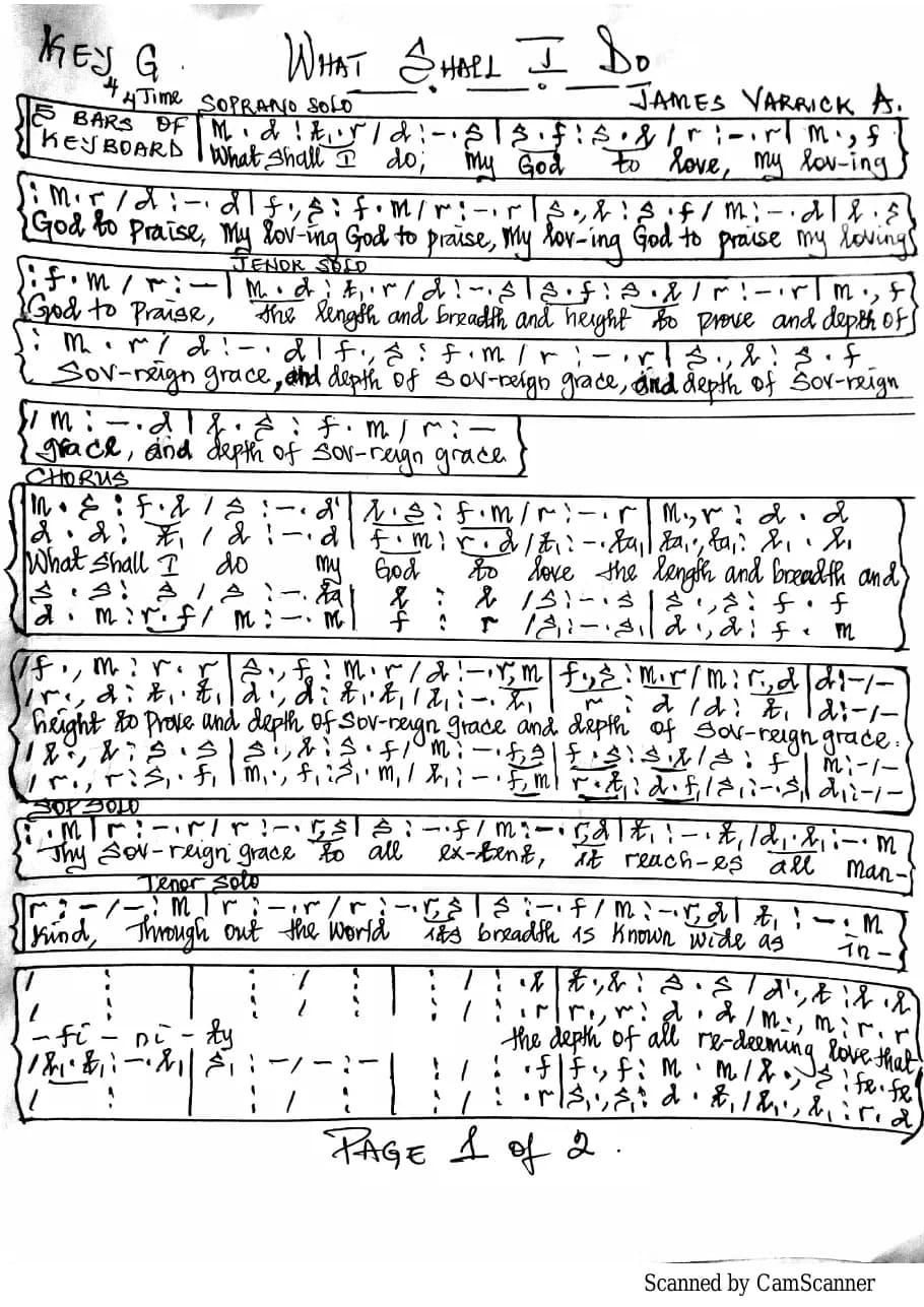What Shall I Do — first page
