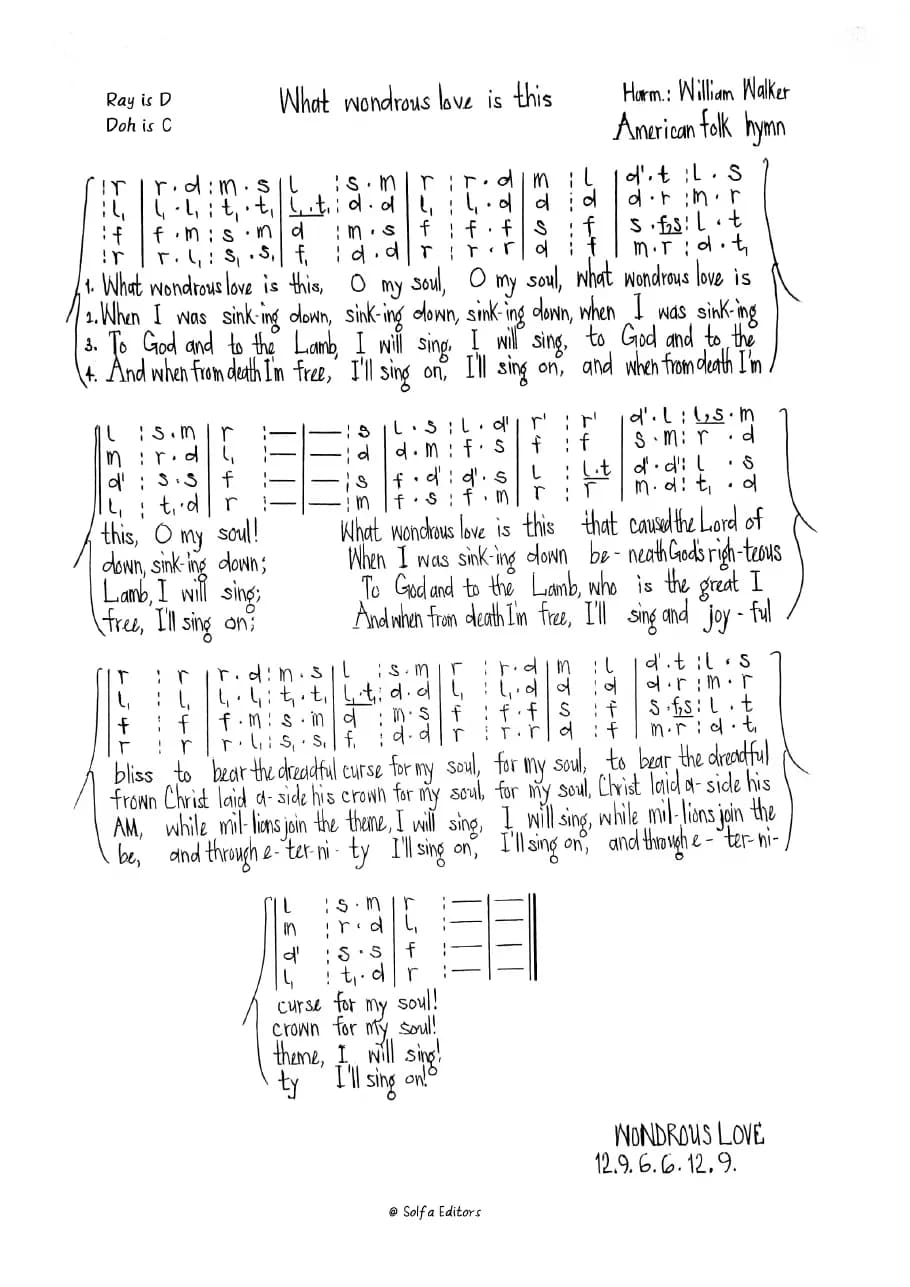 What Wondrous Love Is This — first page