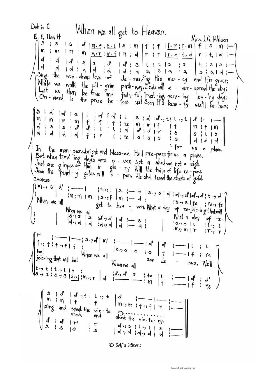 When We All Get to Heaven — first page