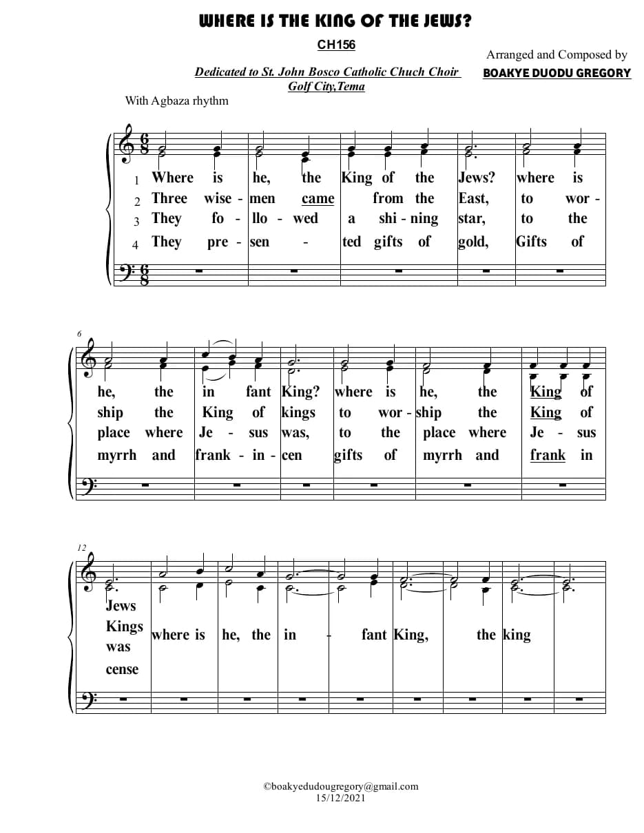 Where Is the King of the Jews — first page