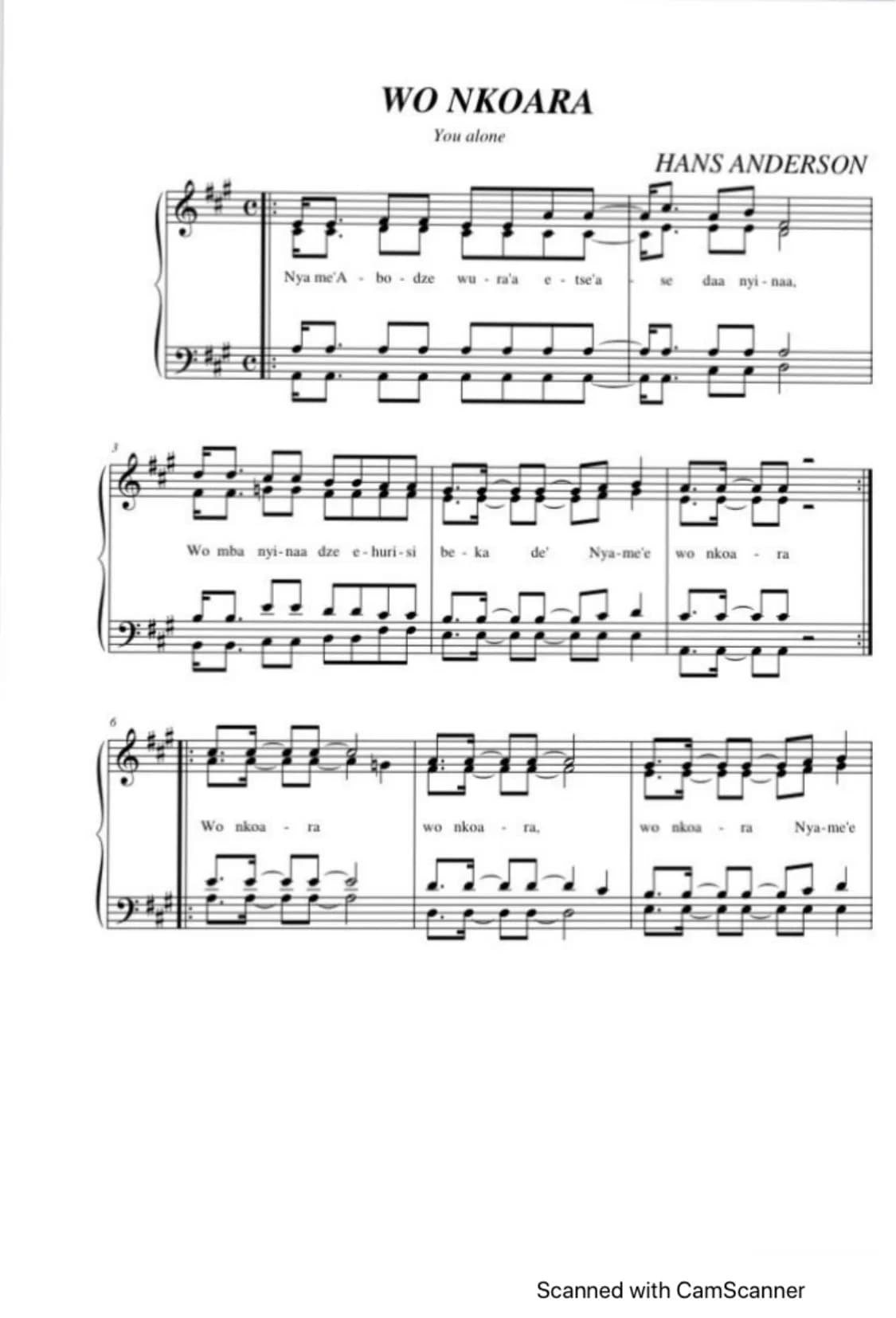 Wo Nkoara — first page