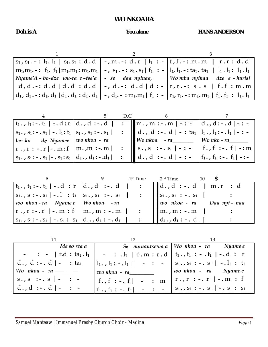 Wonkoara — first page