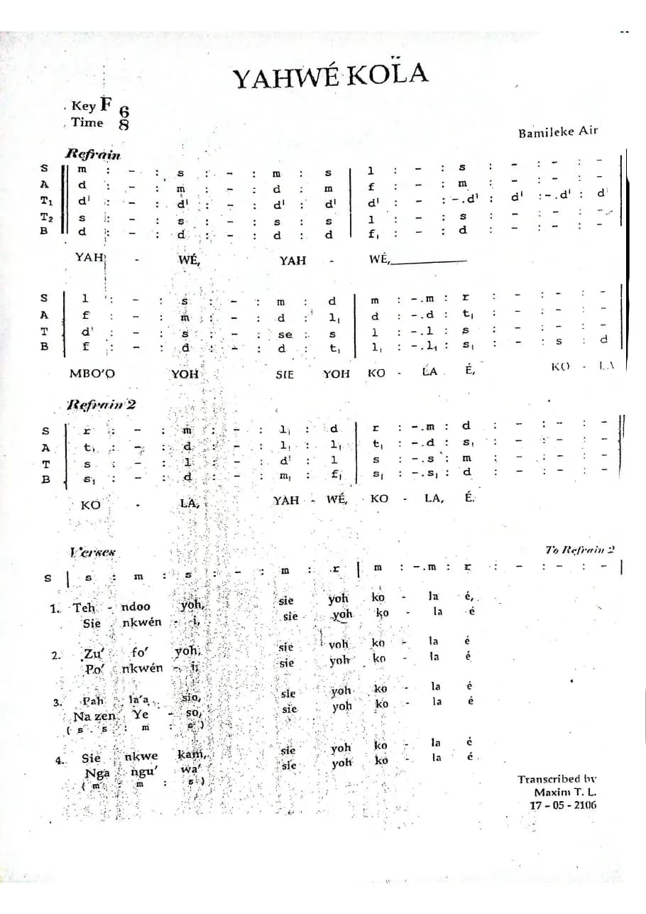 Yaweh Kola — first page