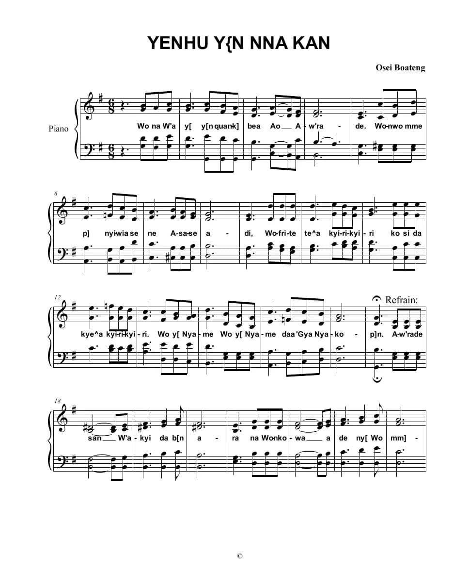 Yenhu Ten Nna Kan — first page