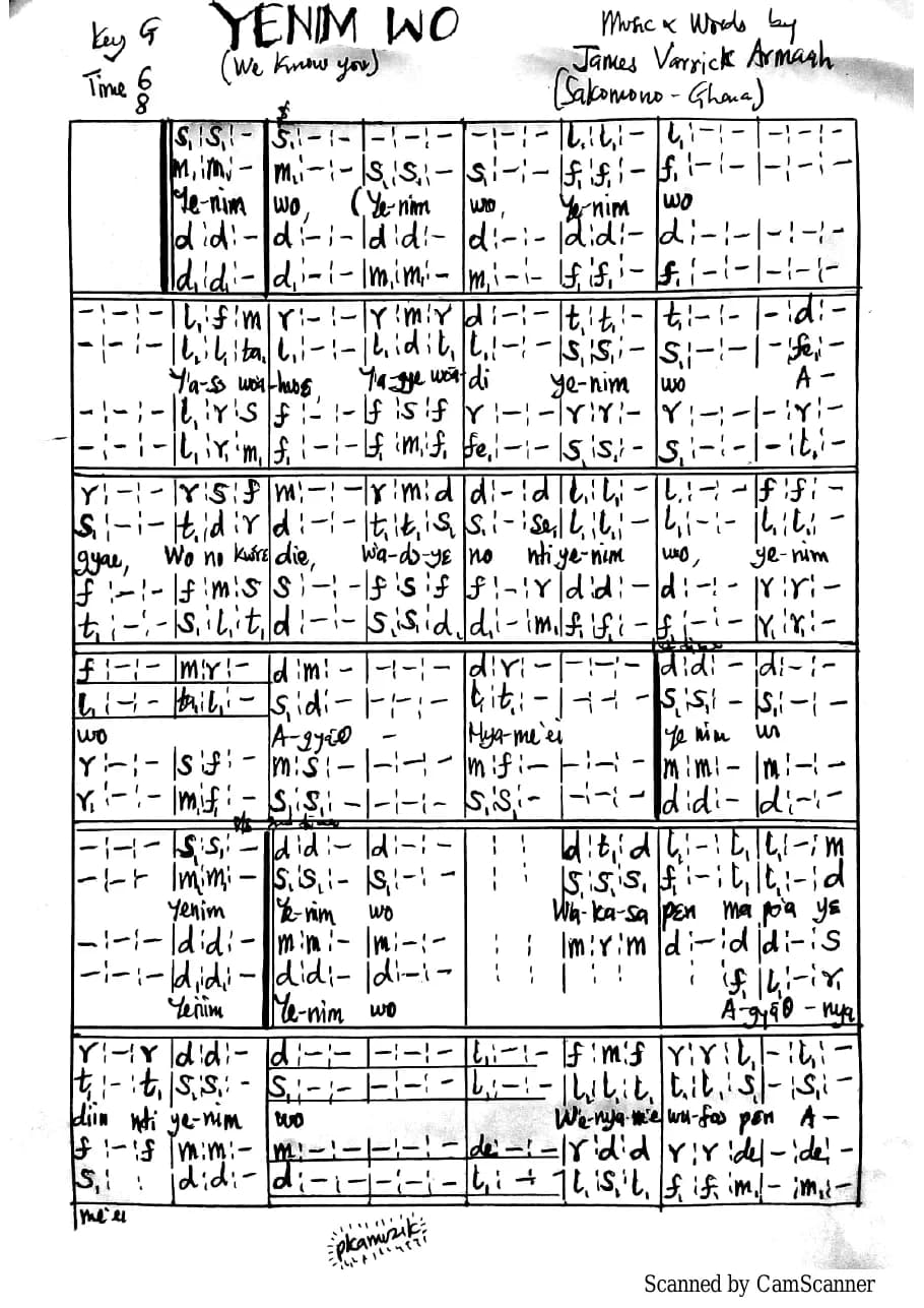Yenim Wo — first page