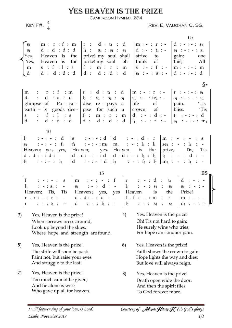 Yes Heaven Is the Price — first page