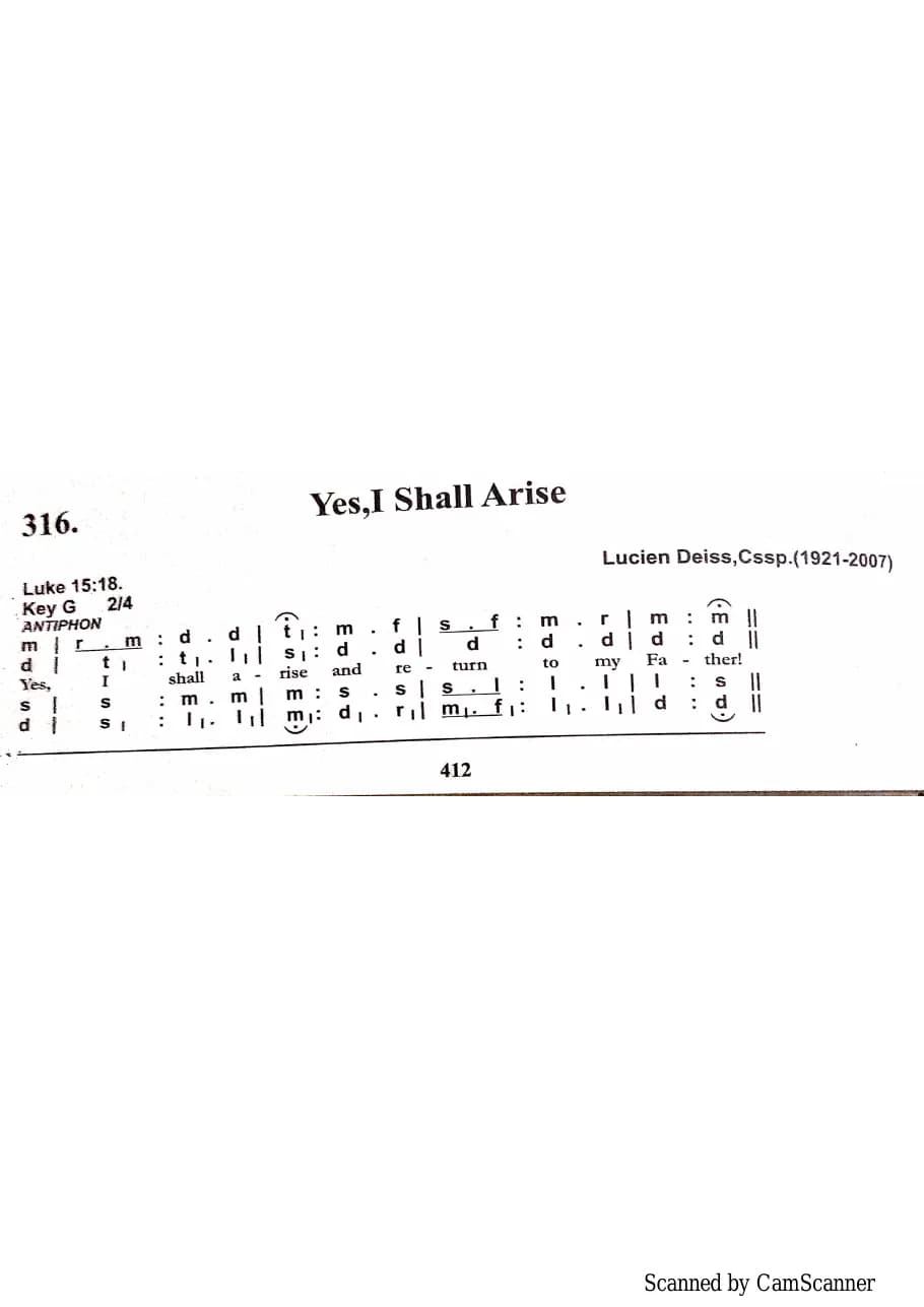 Yes I Shall Arise — first page