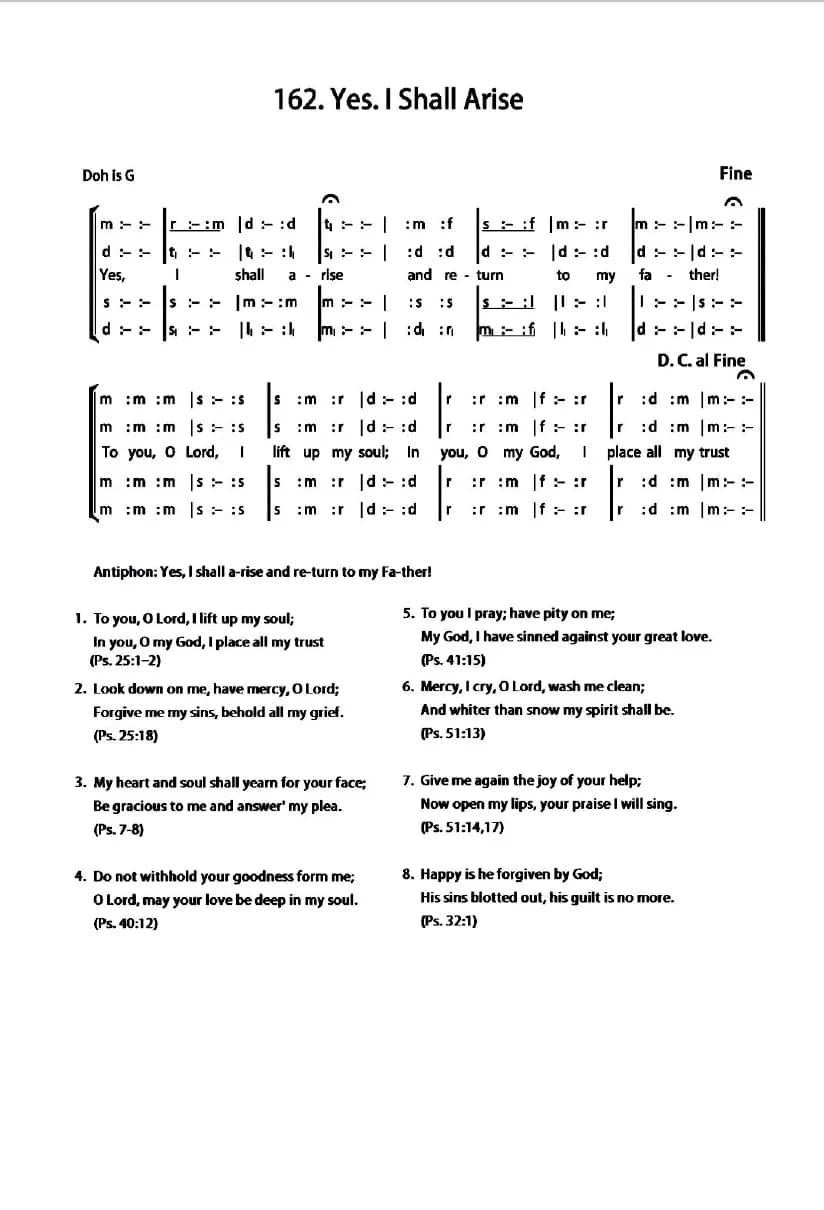 Yes I Shall Arise — first page